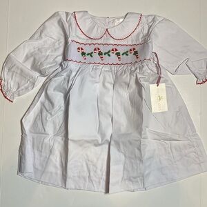 Cecil & Lou smocked candy cane dress